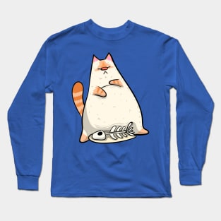 Red Point Siamese - Lazy Cat Design Long Sleeve T-Shirt